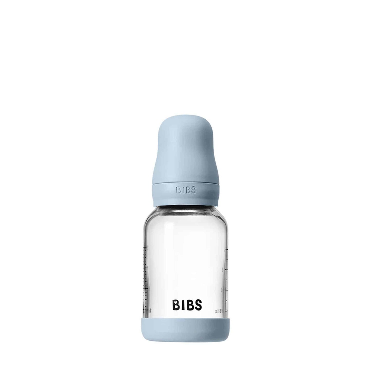 BIBS Glass, Latex Baby Bottle 120ml Blue