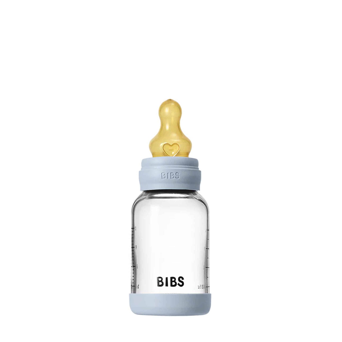BIBS Glass, Latex Baby Bottle 120ml Blue Teat