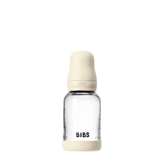 BIBS Glass, Latex Baby Bottle 120ml Ivory
