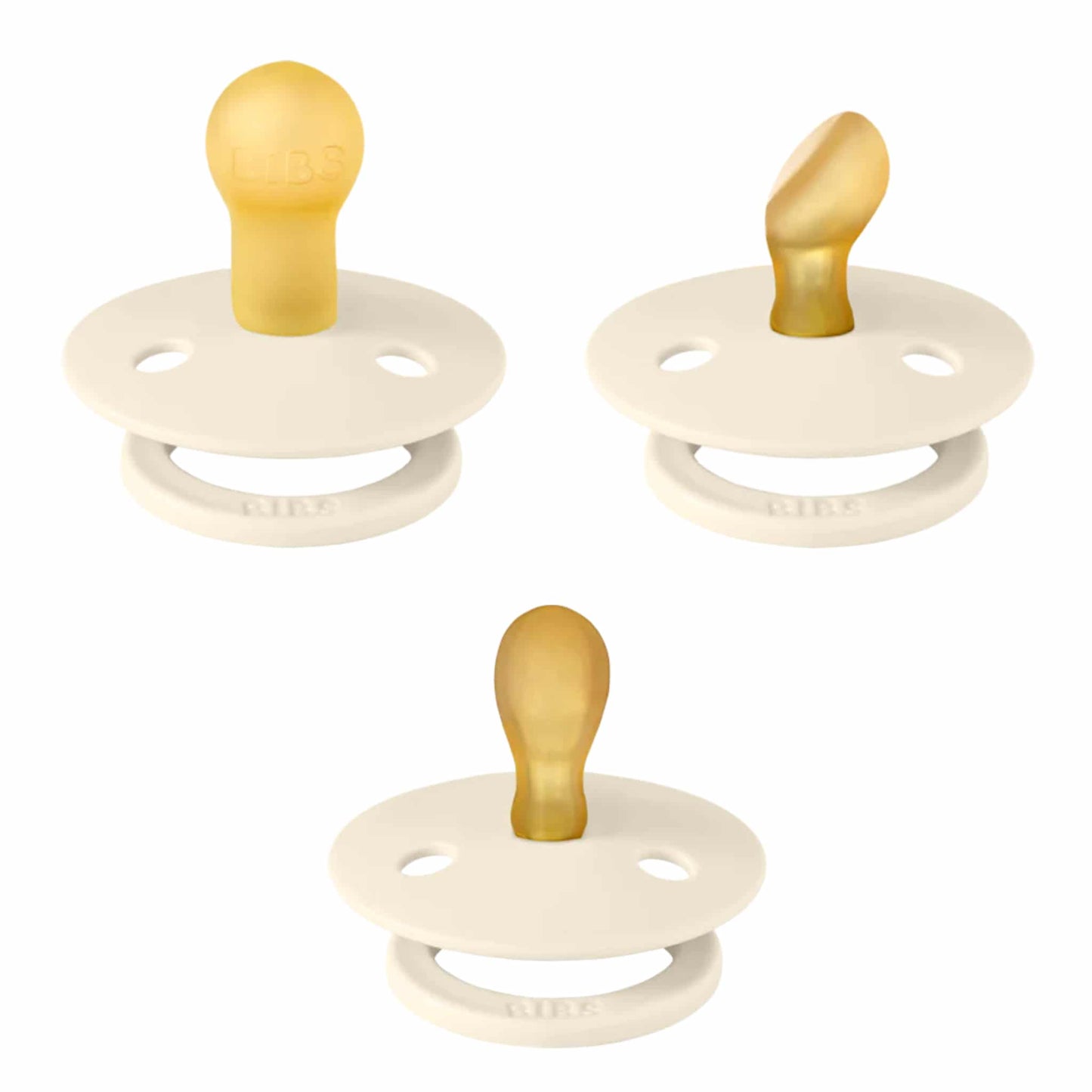 BIBS Latex Dummies New Baby 3 Pack Try It Ivory