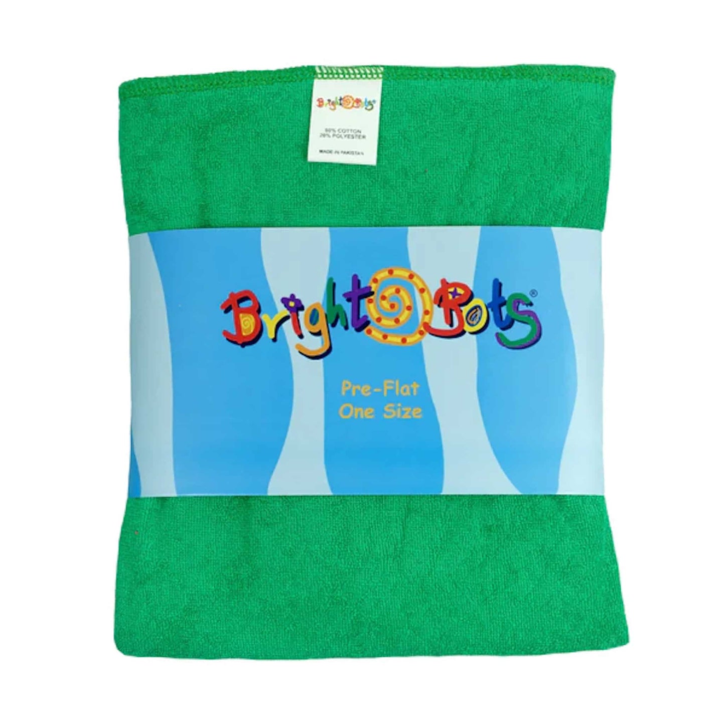 Bright Bots Pre-Flat Nappies Green