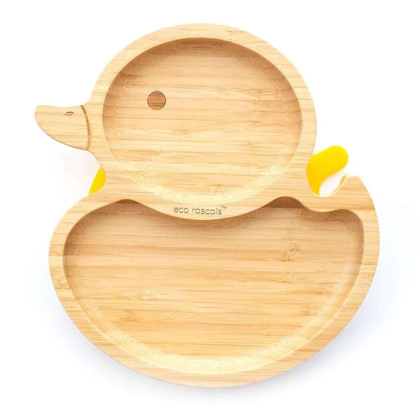 Eco Rascals Bamboo Duck Plate Yellow