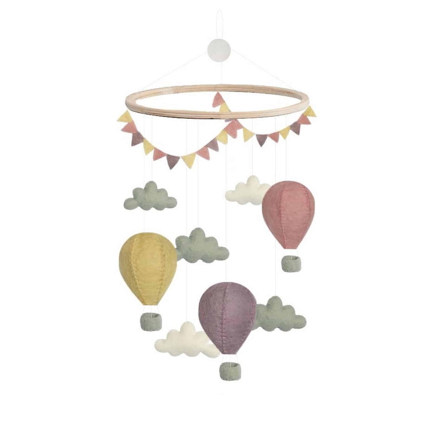 Gamcha Handmade Felt Crib Mobile Airballons