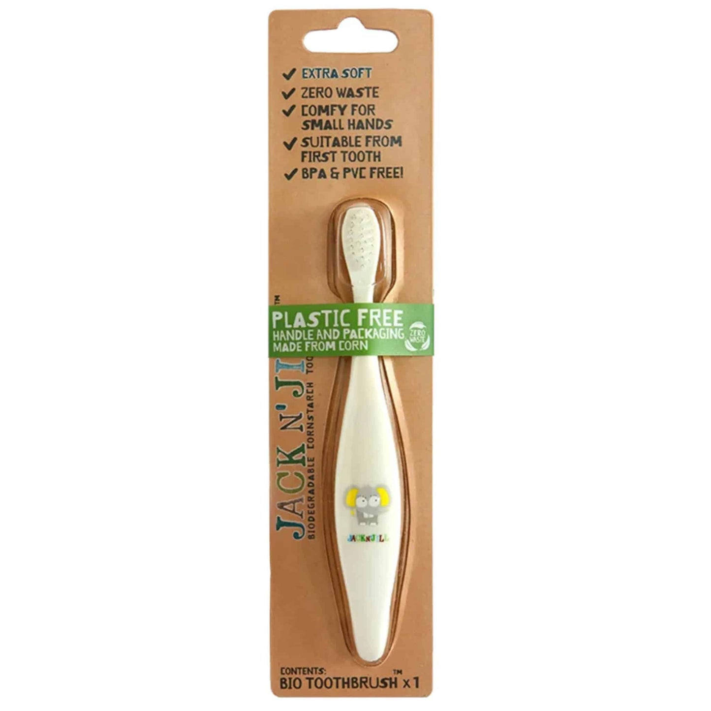 Jack N' Jill Baby & Child Cornstarch Toothbrush Elephant