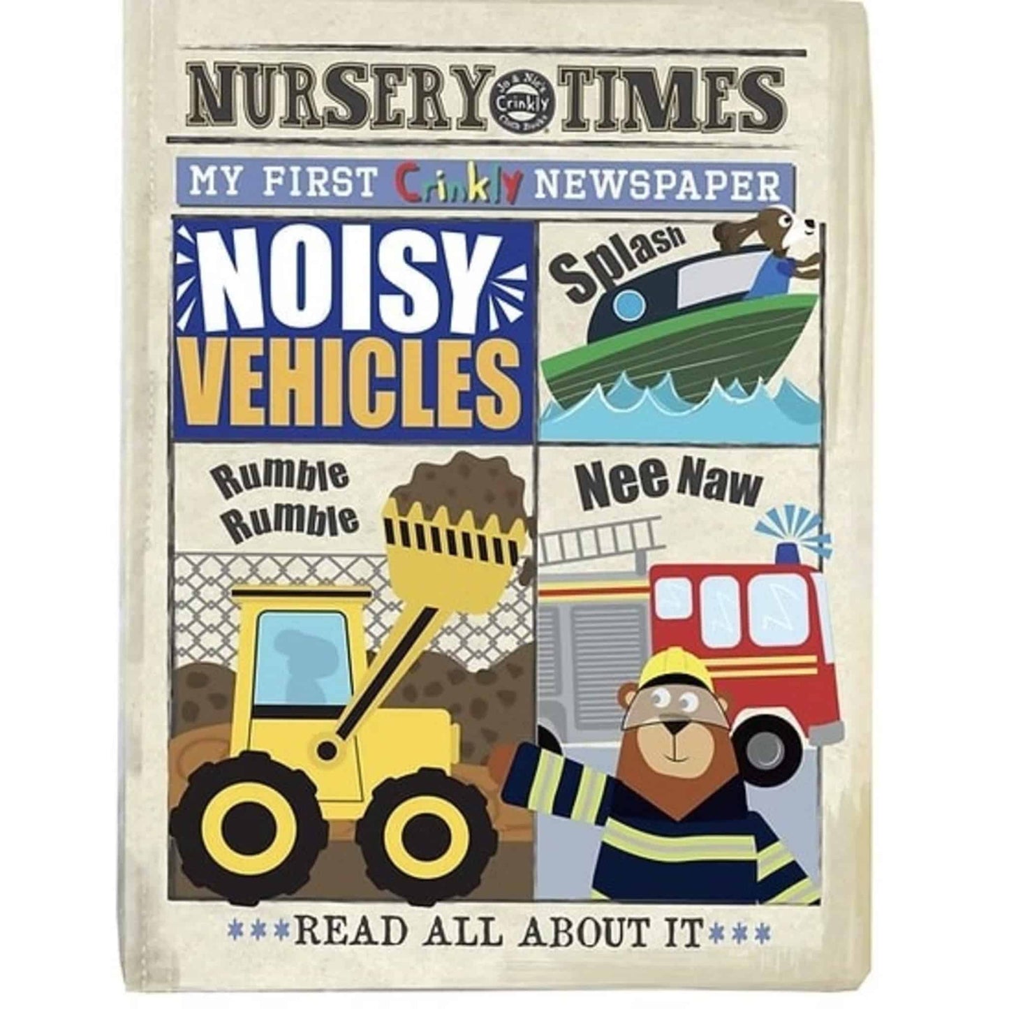 Jo and Nic's Crinkly Cloth Books Nursery Times Noisy Vehicles