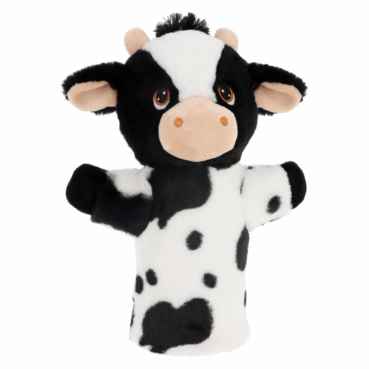 Keel Toys Farm Animal Puppets Black and White Cow