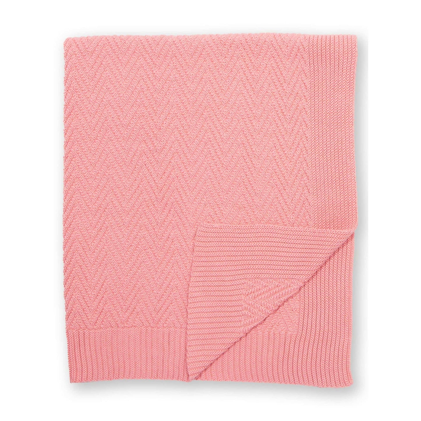 Kite Knitted Blanket Heirloom Dusky Pink Fabric