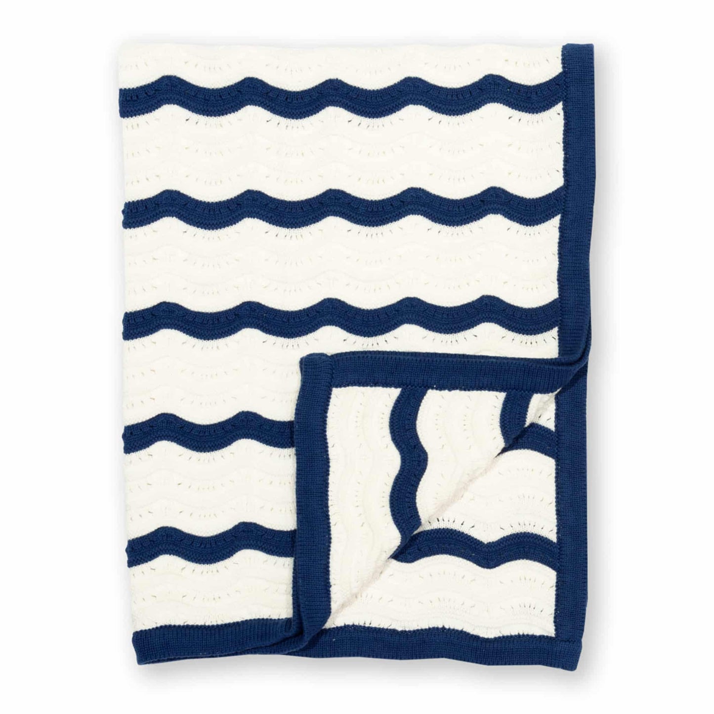 Kite Heirloom Knit Blanket Navy