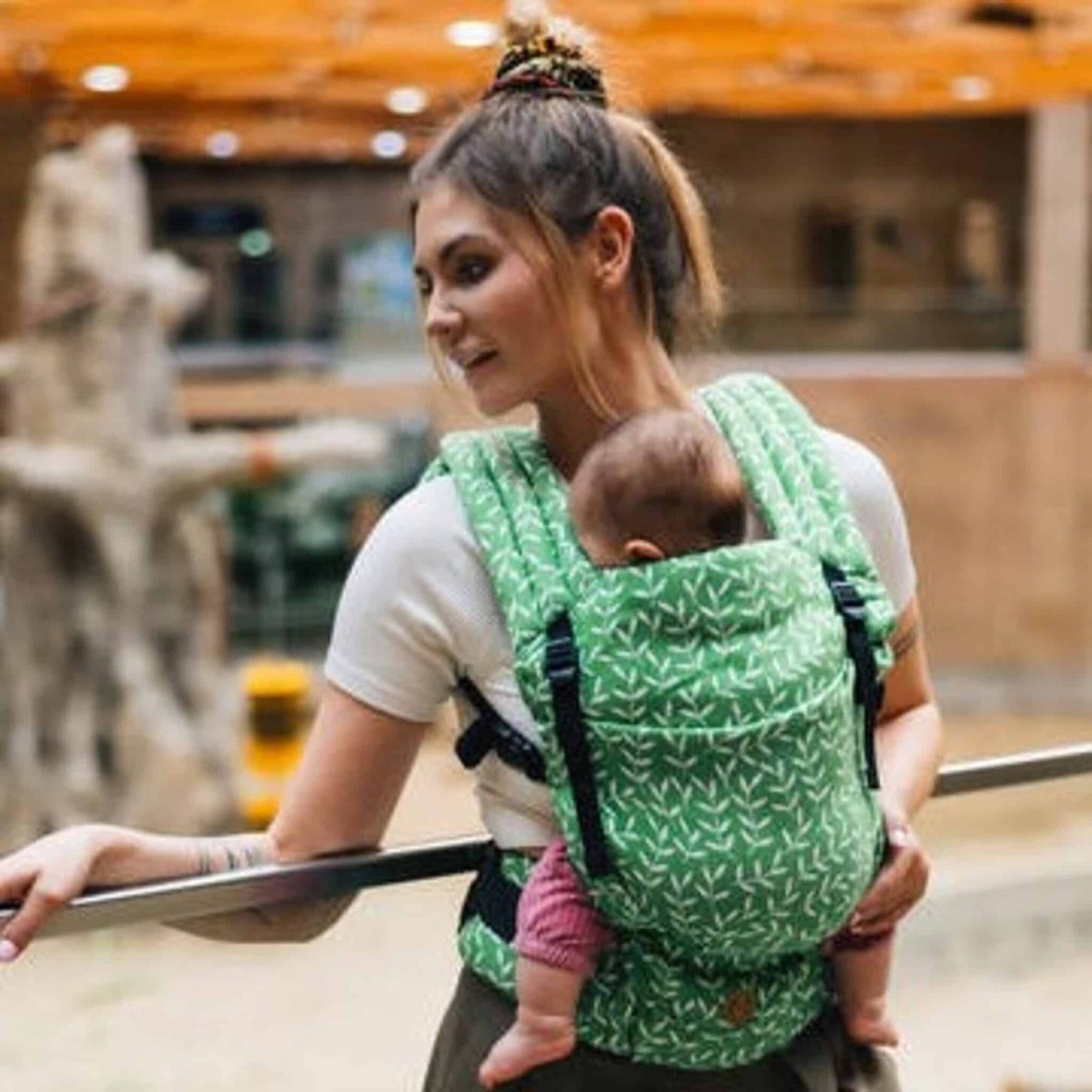 LennyLamb LennyLight Baby Carrier TENCEL Enchanted Nook Evergreen