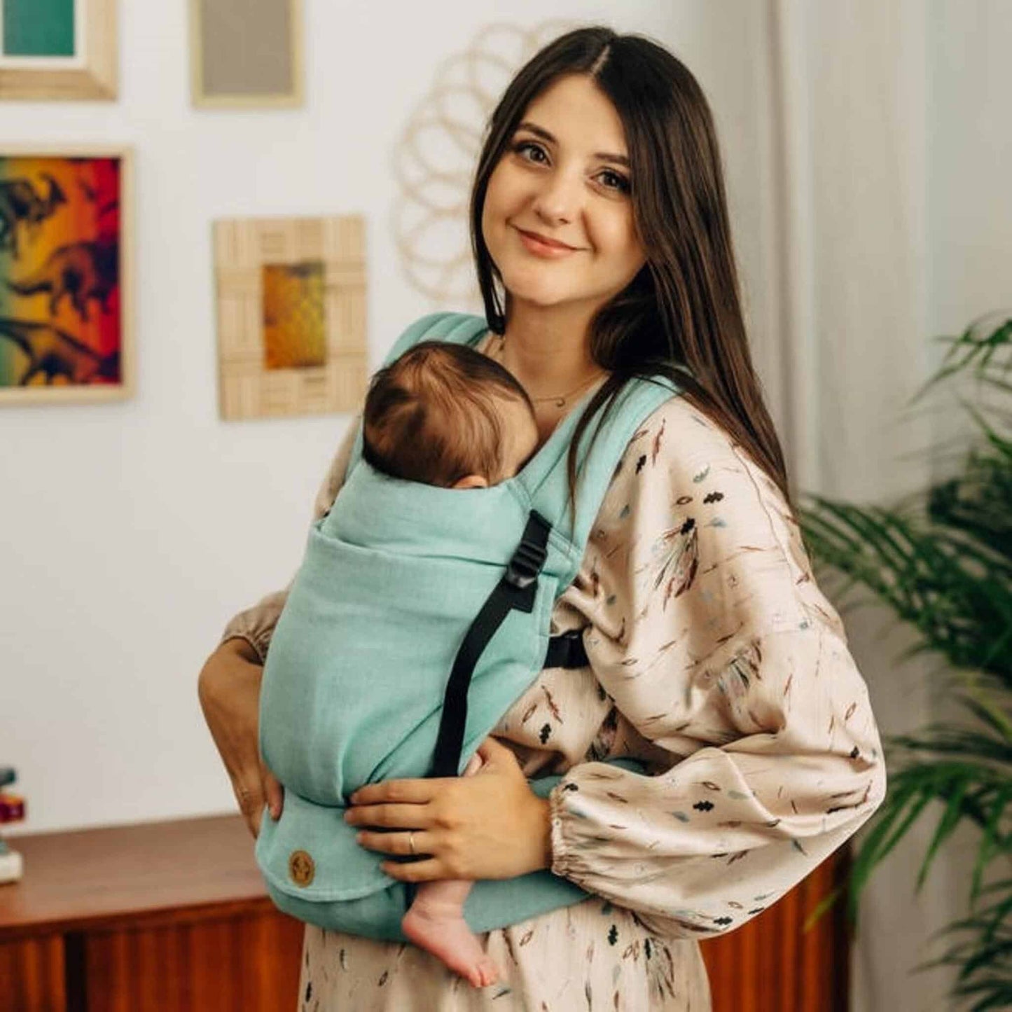 LennyLamb LennyLight Baby Carrier Broken Twill Weave Agave