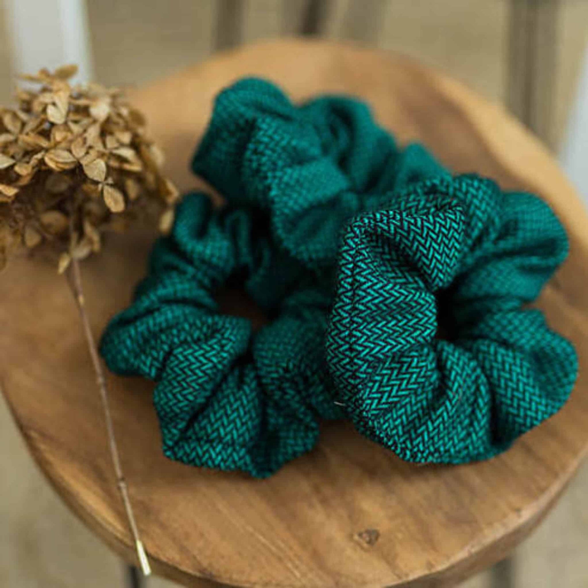 LennyLamb Hair Scrunchies Emerald Green