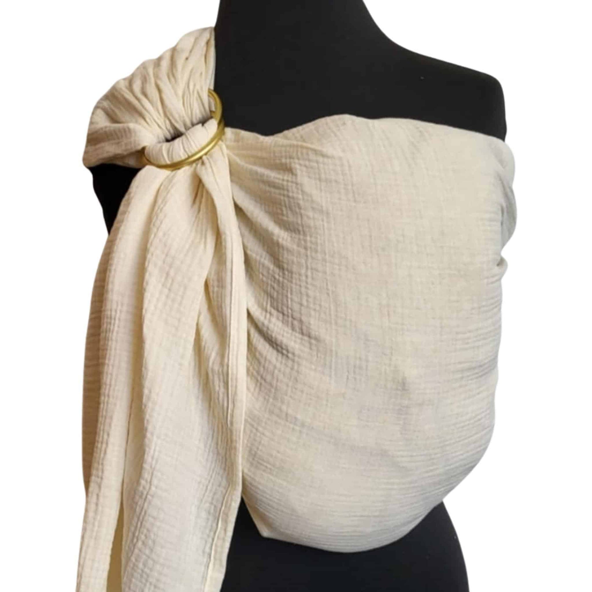 Melliapis Organic Cotton Muslin Ring Sling Cream