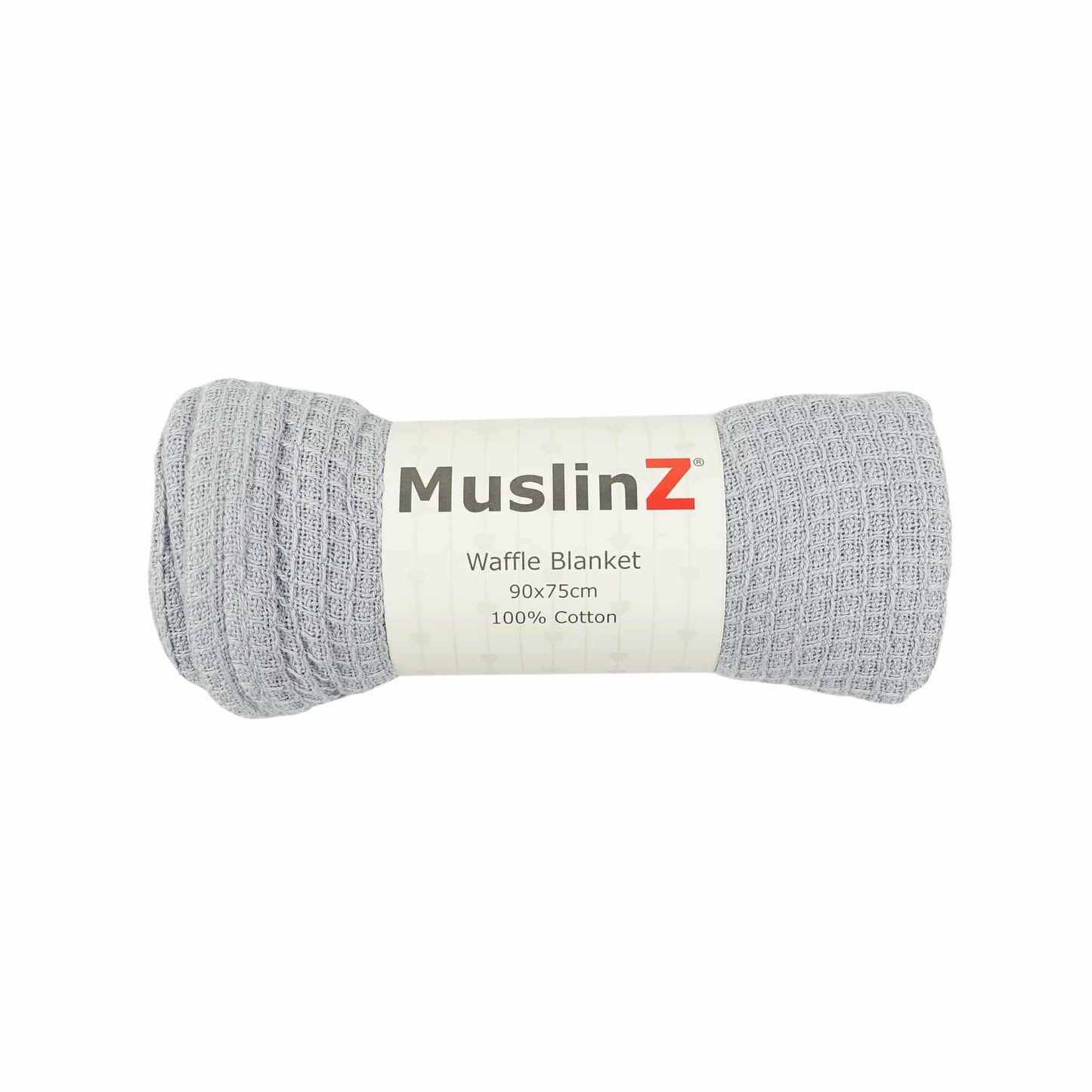 Muslinz Cotton Waffle Baby Blanket Grey