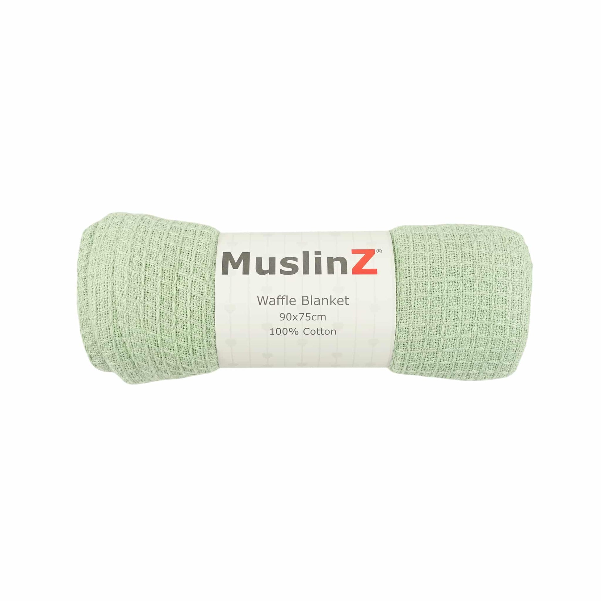 Muslinz Cotton Waffle Baby Blanket Sage Green
