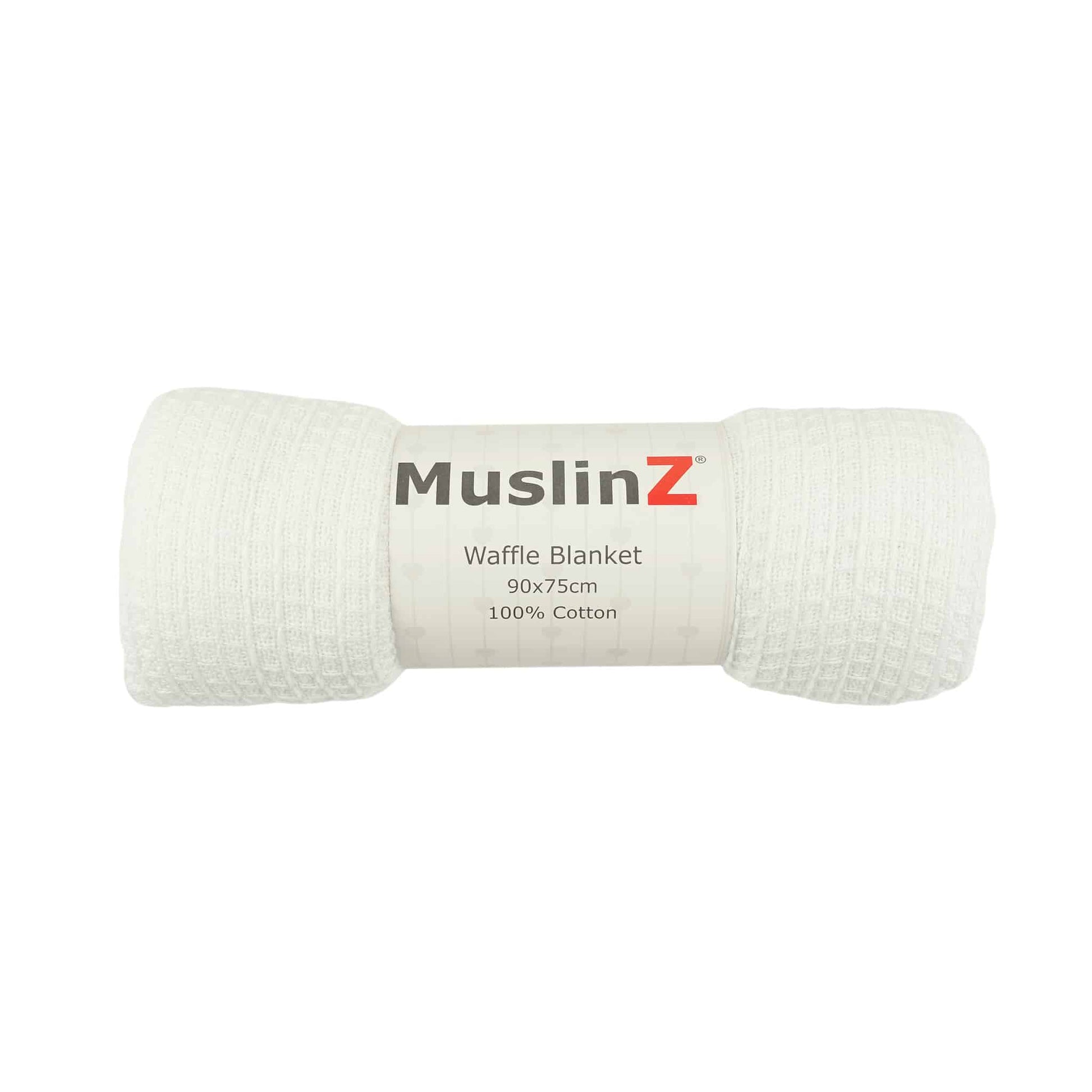 Muslinz Cotton Waffle Baby Blanket White