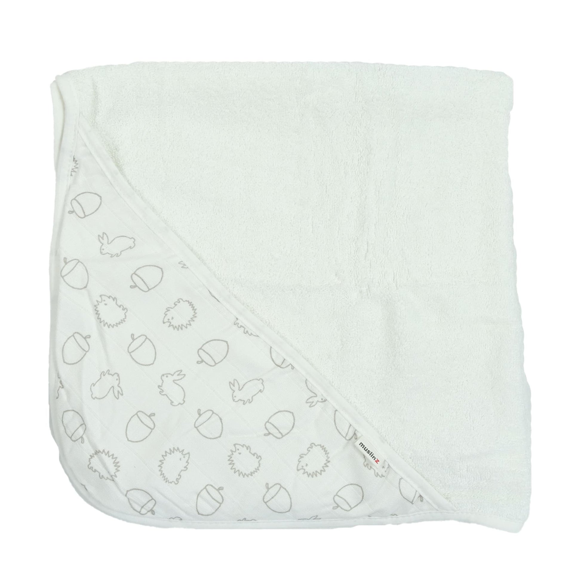 MuslinZ Hooded Towel Woodland Taupe