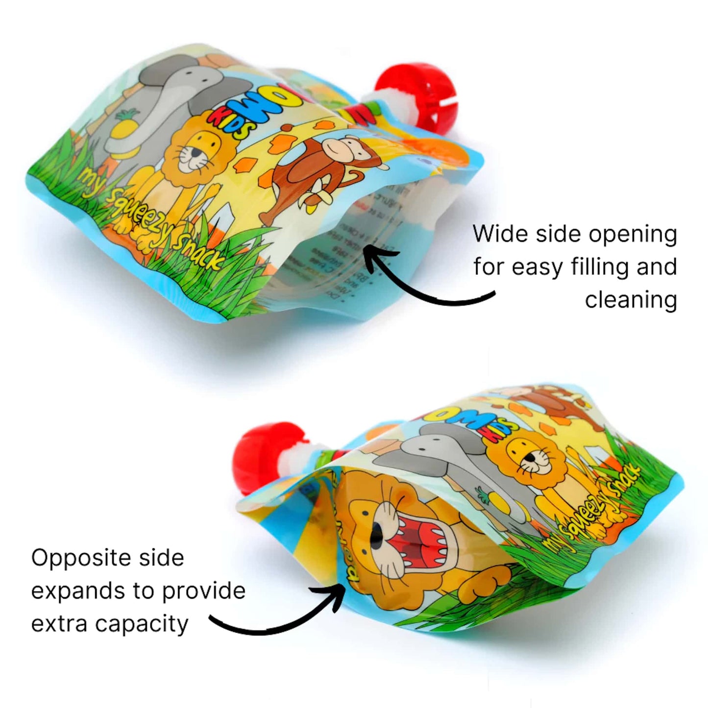 Nom Nom Kids Reusable Food Pouches Information