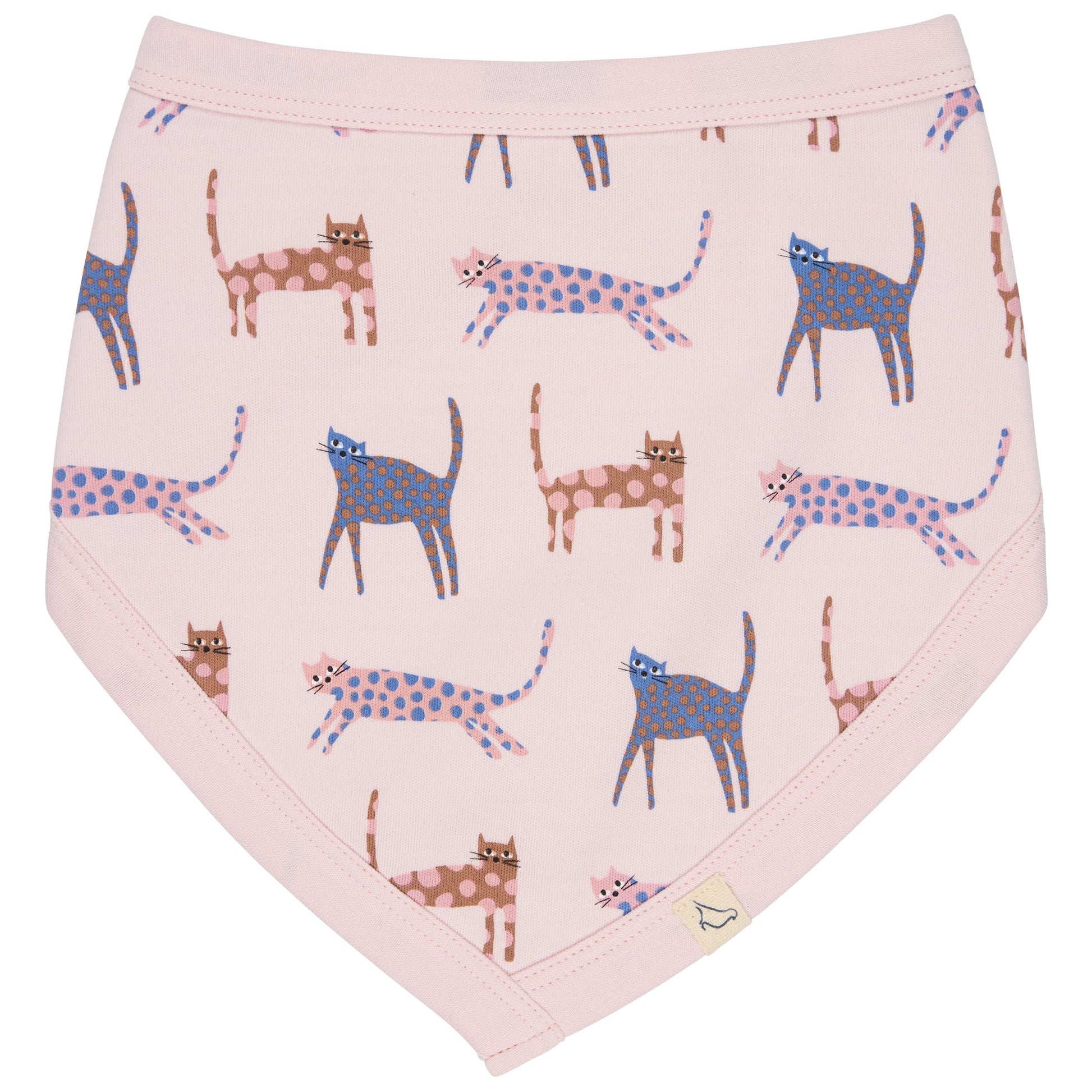 Pigeon Organics Reversible Bib Cats Pink