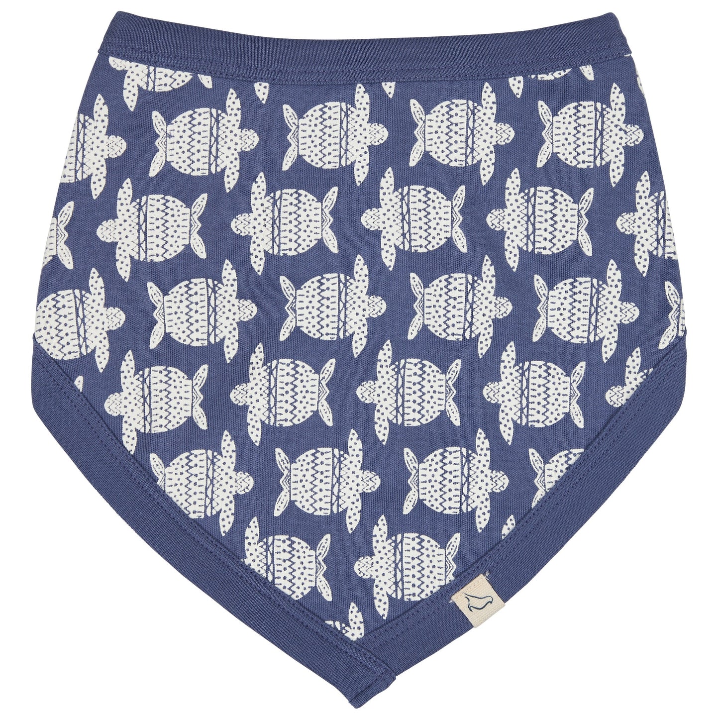 Pigeon Organics Reversible Bib Turtles Indigo