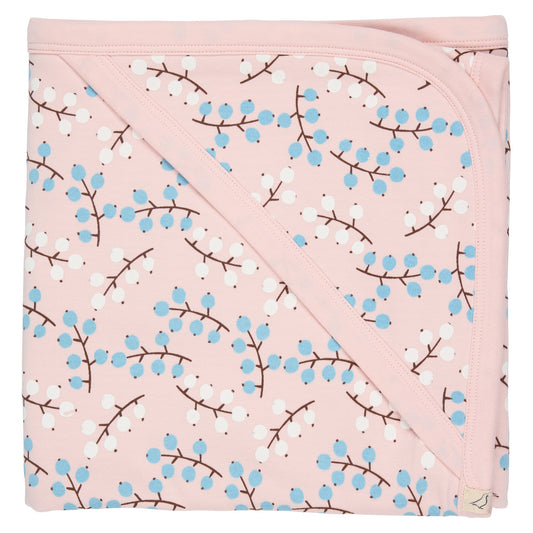 Pigeon Organics Hooded Blanket Winter Berry