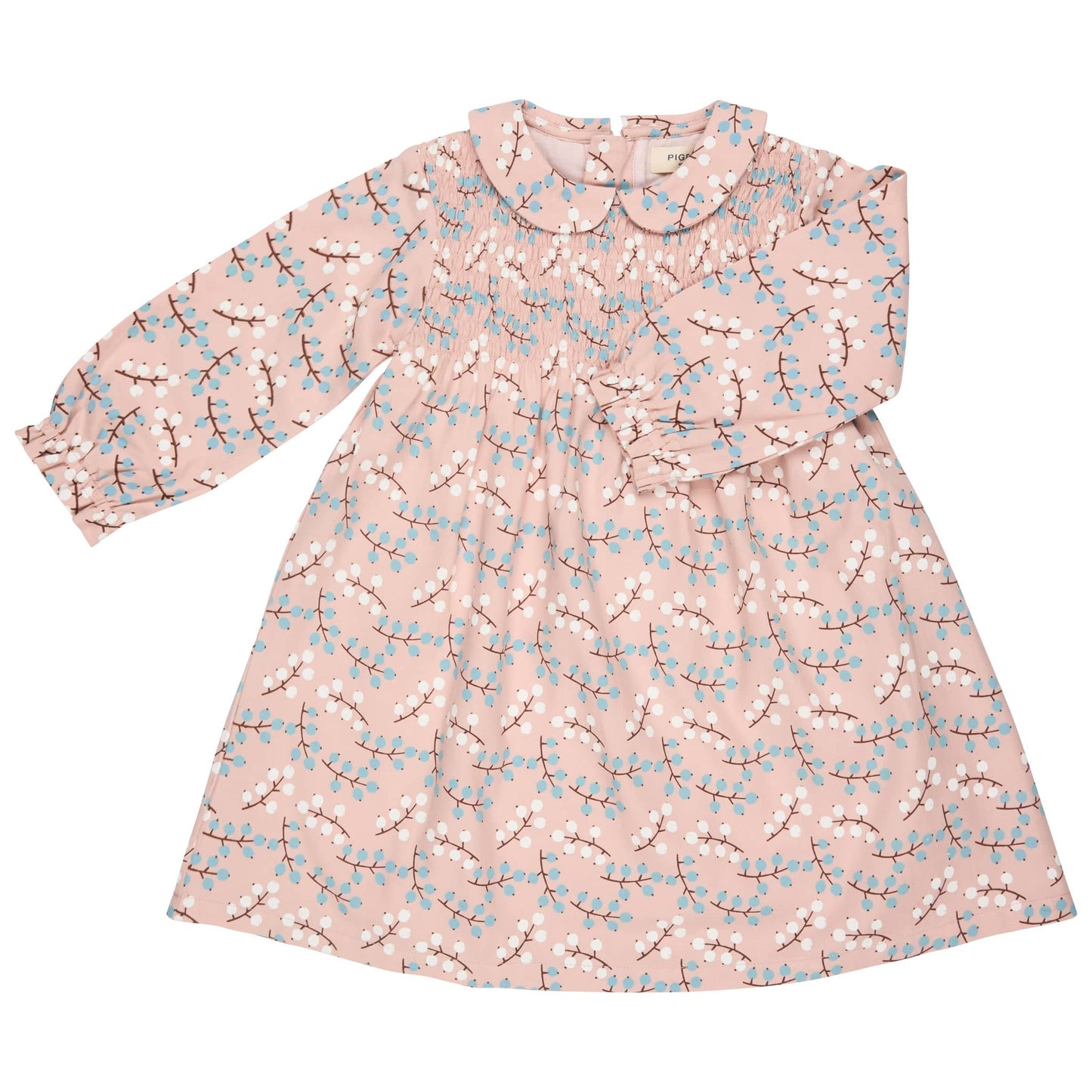 Pigeon Organics Smock Dress Peter Pan Collar Pink Winter Berry