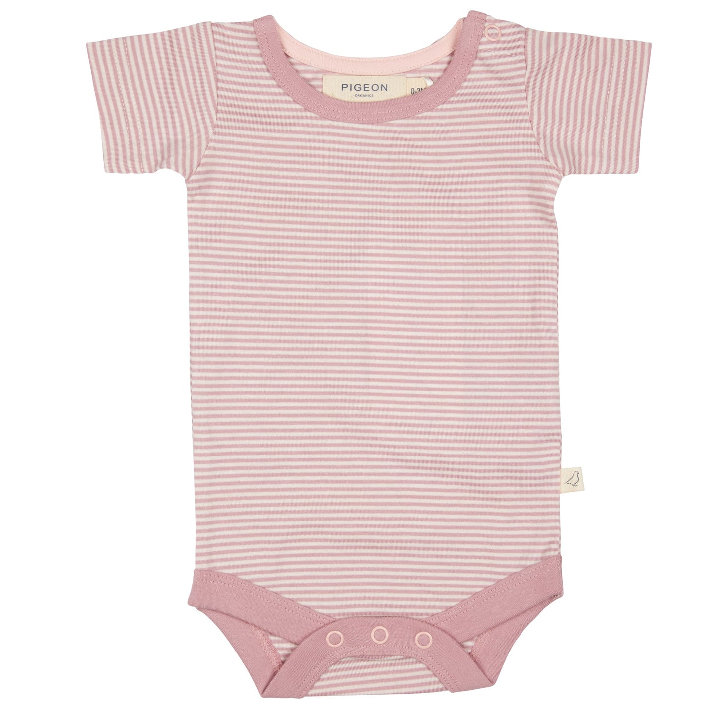 Pigeon Organics Short Sleeve Body Fine Stripe Pink