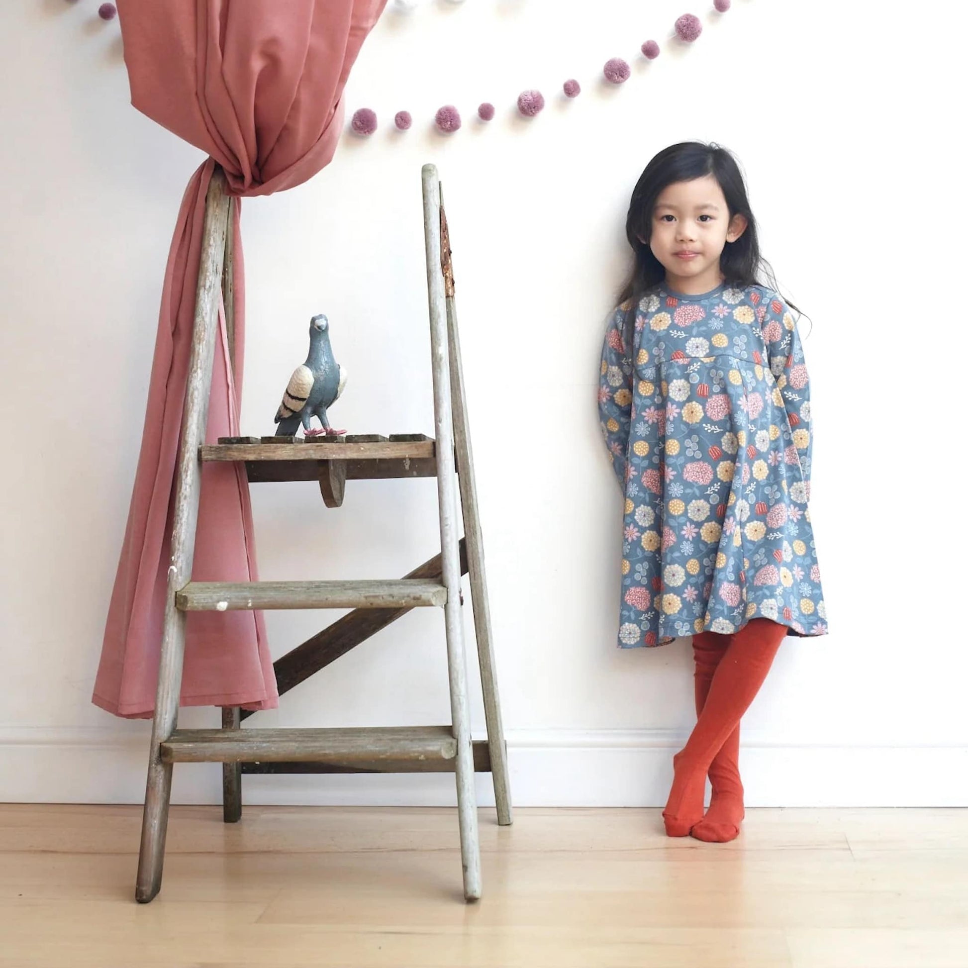 Pigeon Organics Skater Dress Winter Bloom Style