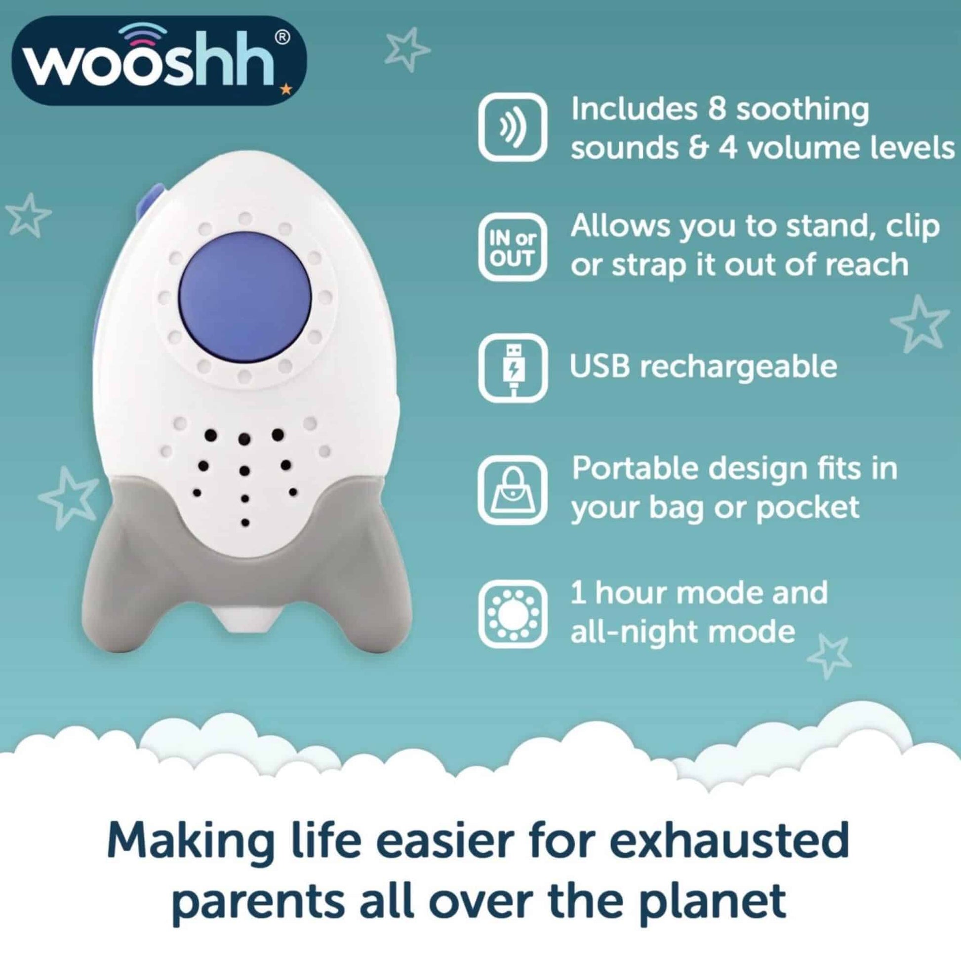 Rockit Woosh Sound Soother Features