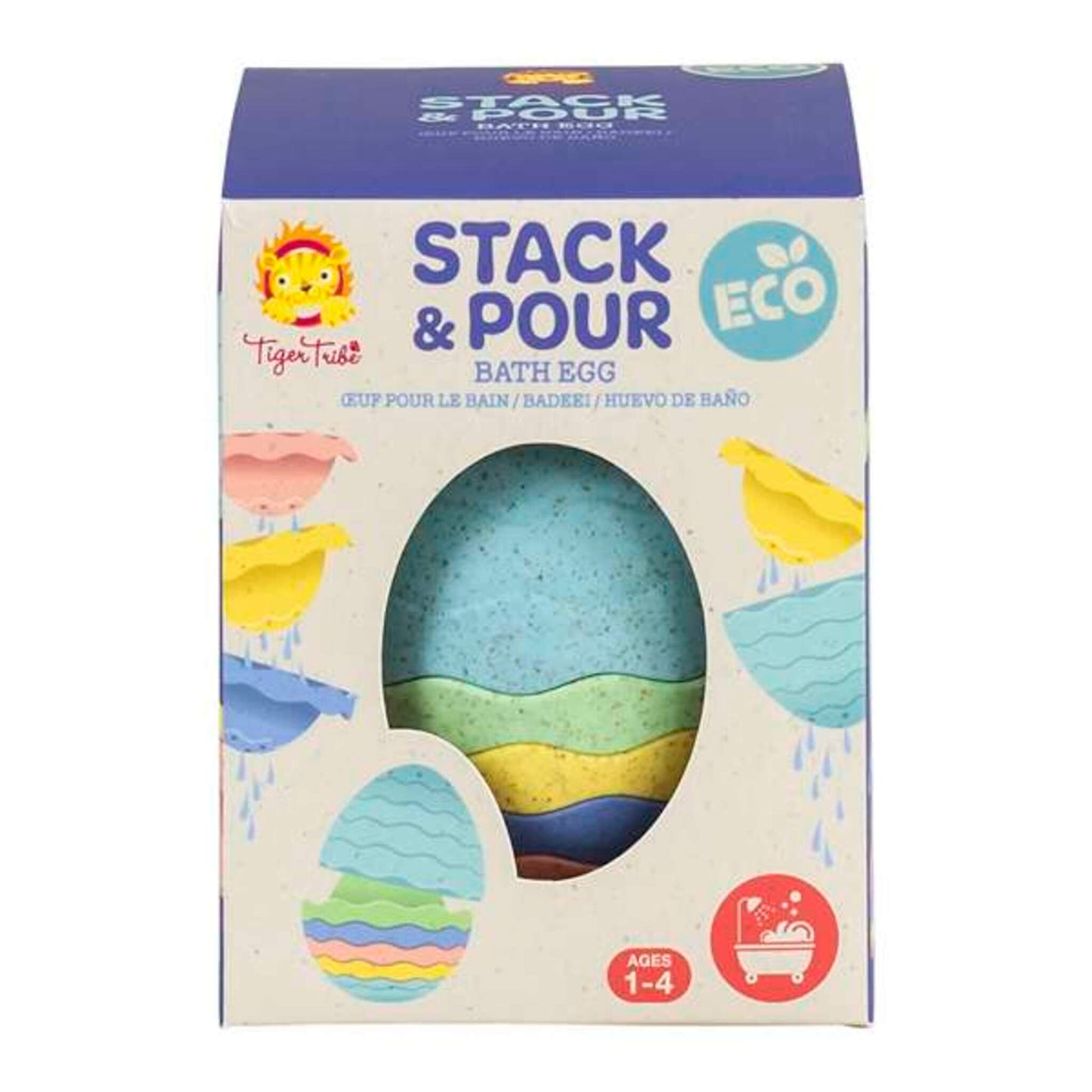 Tiger Tribe Stack and Pour Bath Egg