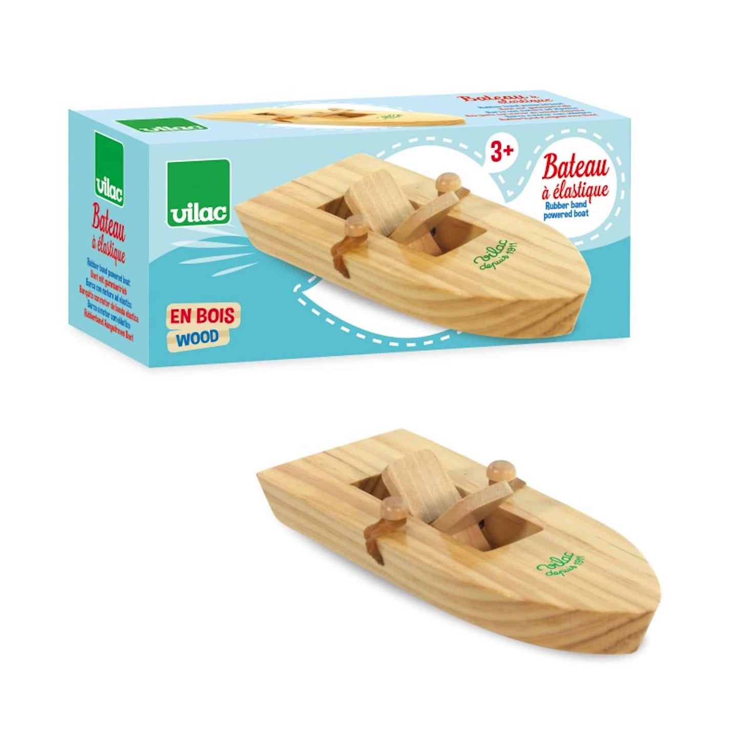 Vilac Rubber Band Powered Boat