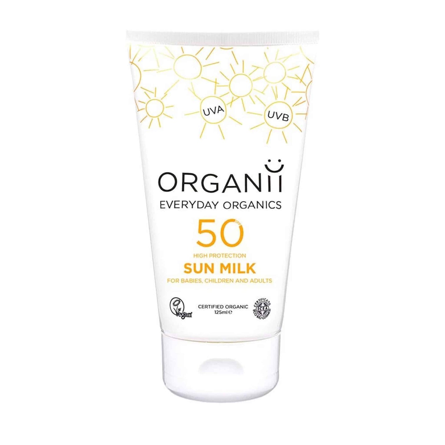Organii Sun Milk SPF50 125ml