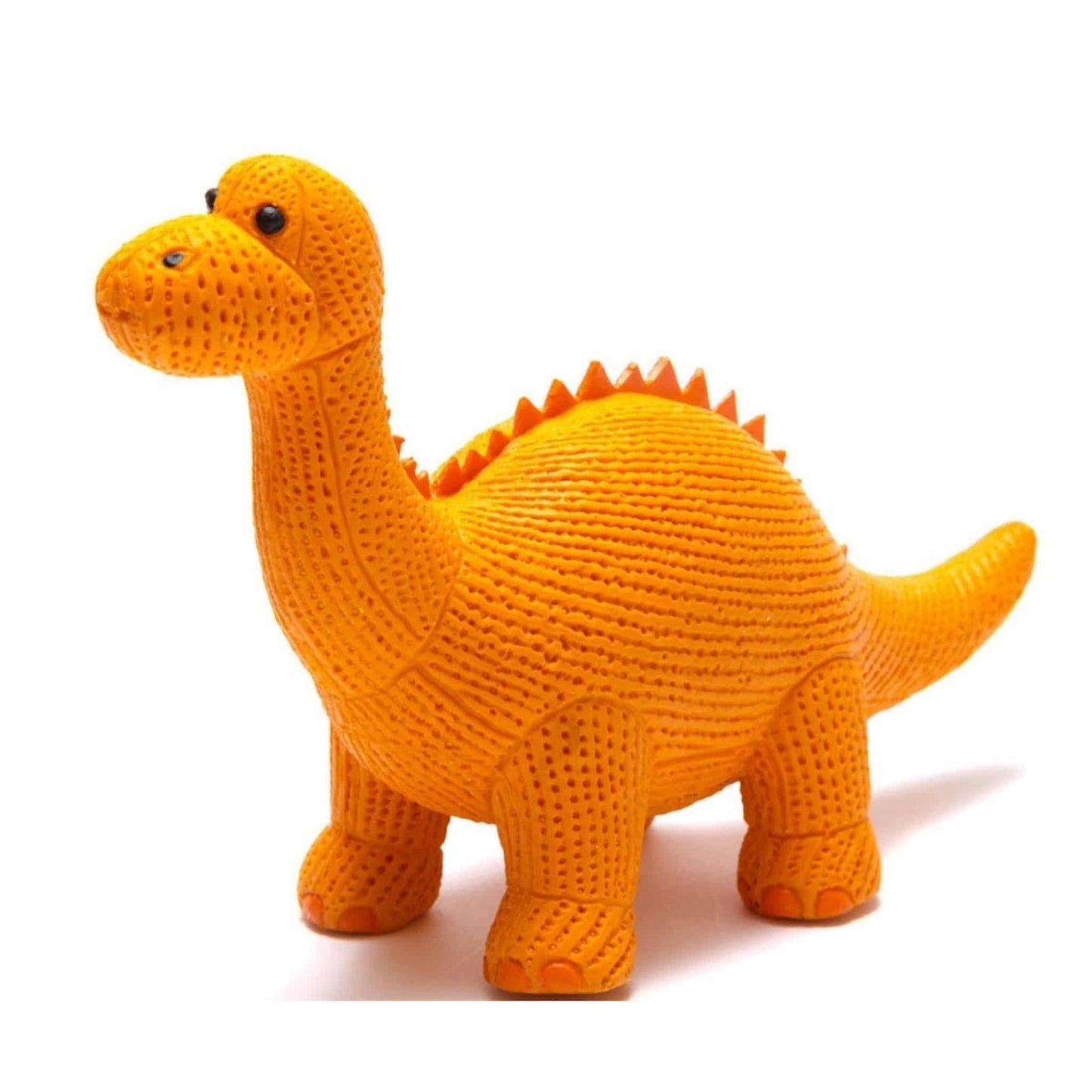 Best Years Natural Rubber Diplodocus Bath Toy & Teether Orange