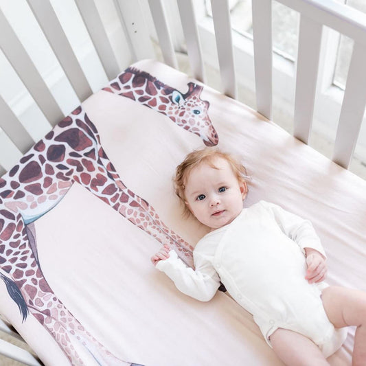 Gilded Bird Cot Sheets Giraffe