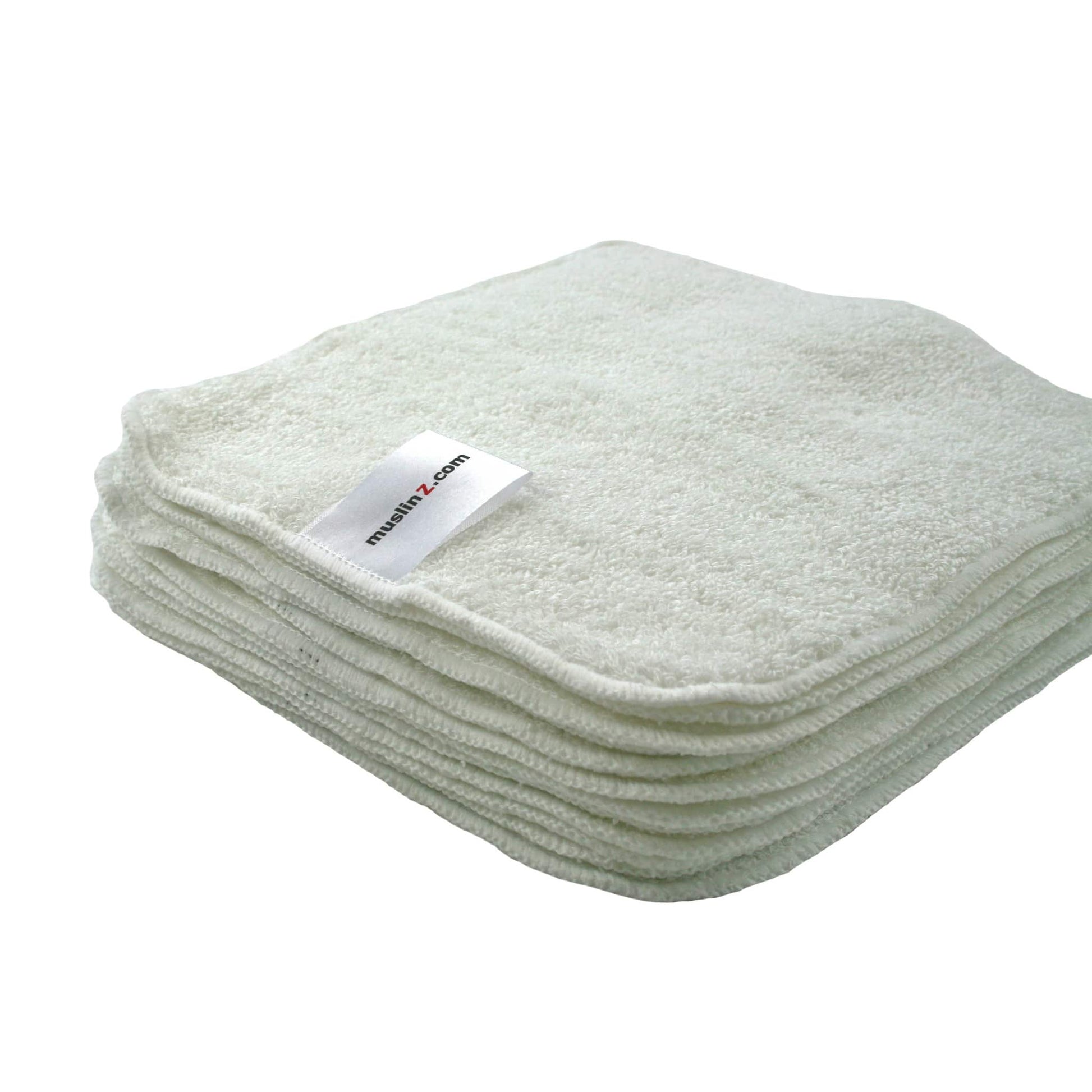MuzlinZ Terry Wipes White