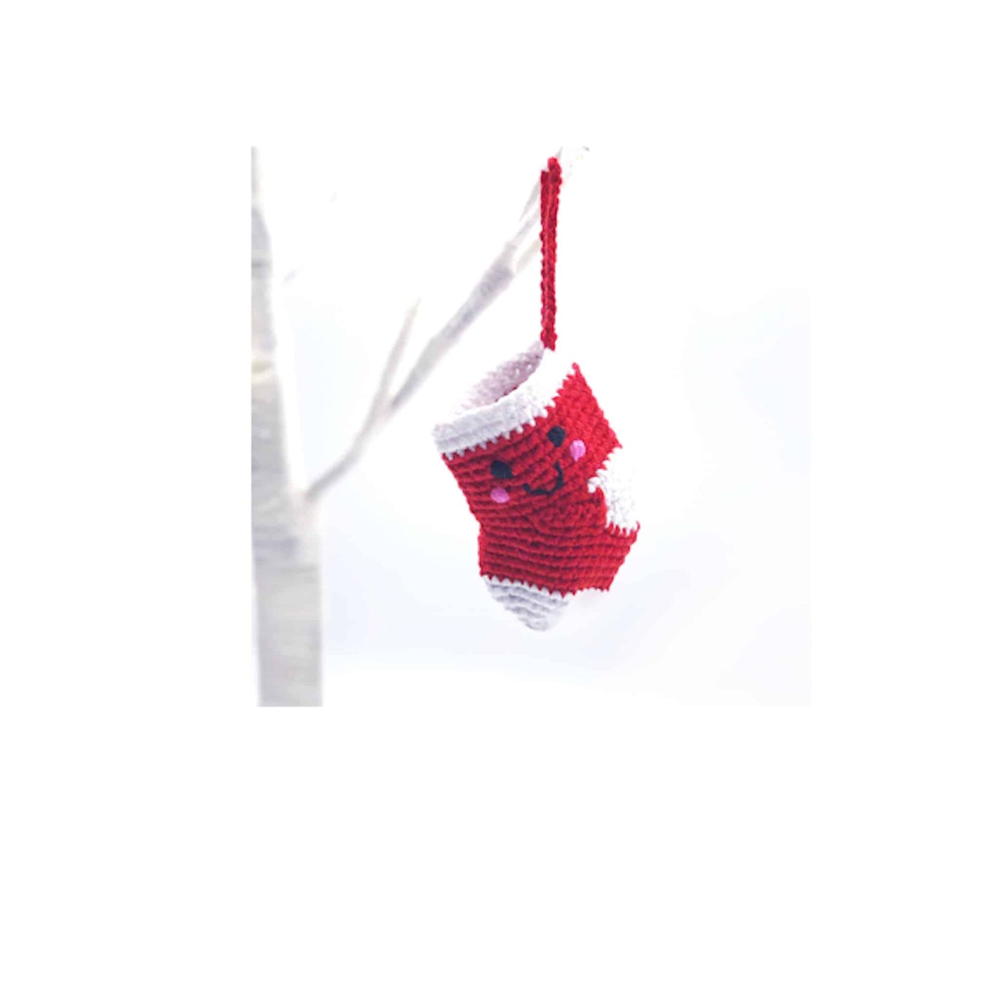 Pebble Crochet Christmas Decoration Friendly Stocking