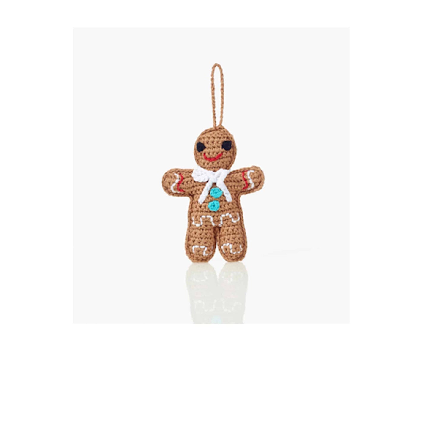 Pebble Crochet Christmas Decoration Gingerbread Man