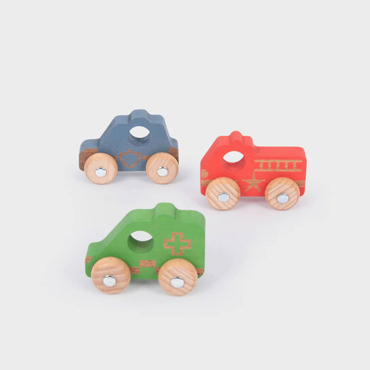 TickiT Rainbow Wooden Emergency Vehicles