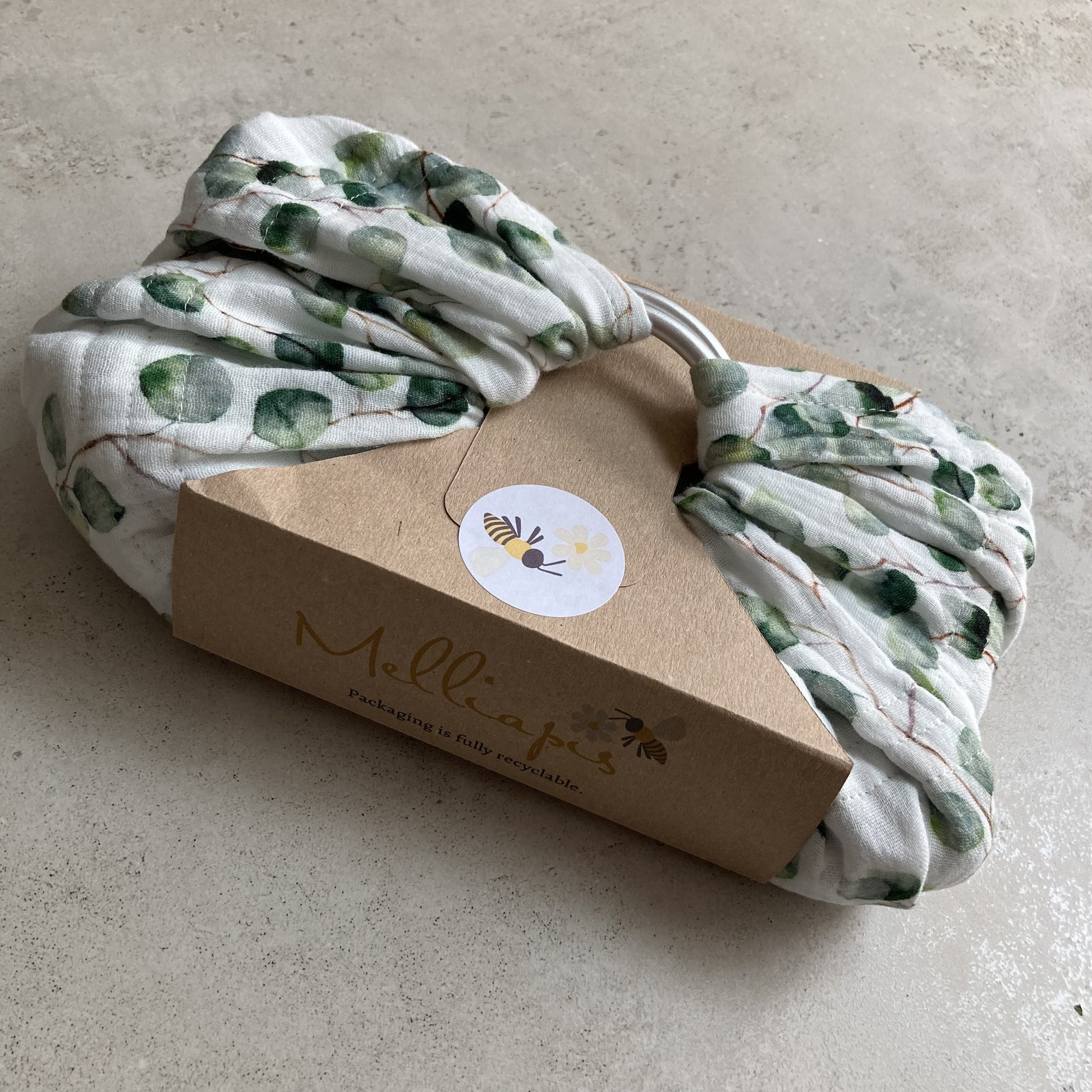Melliapis Organic Cotton Muslin Ring Sling Eucalyptus