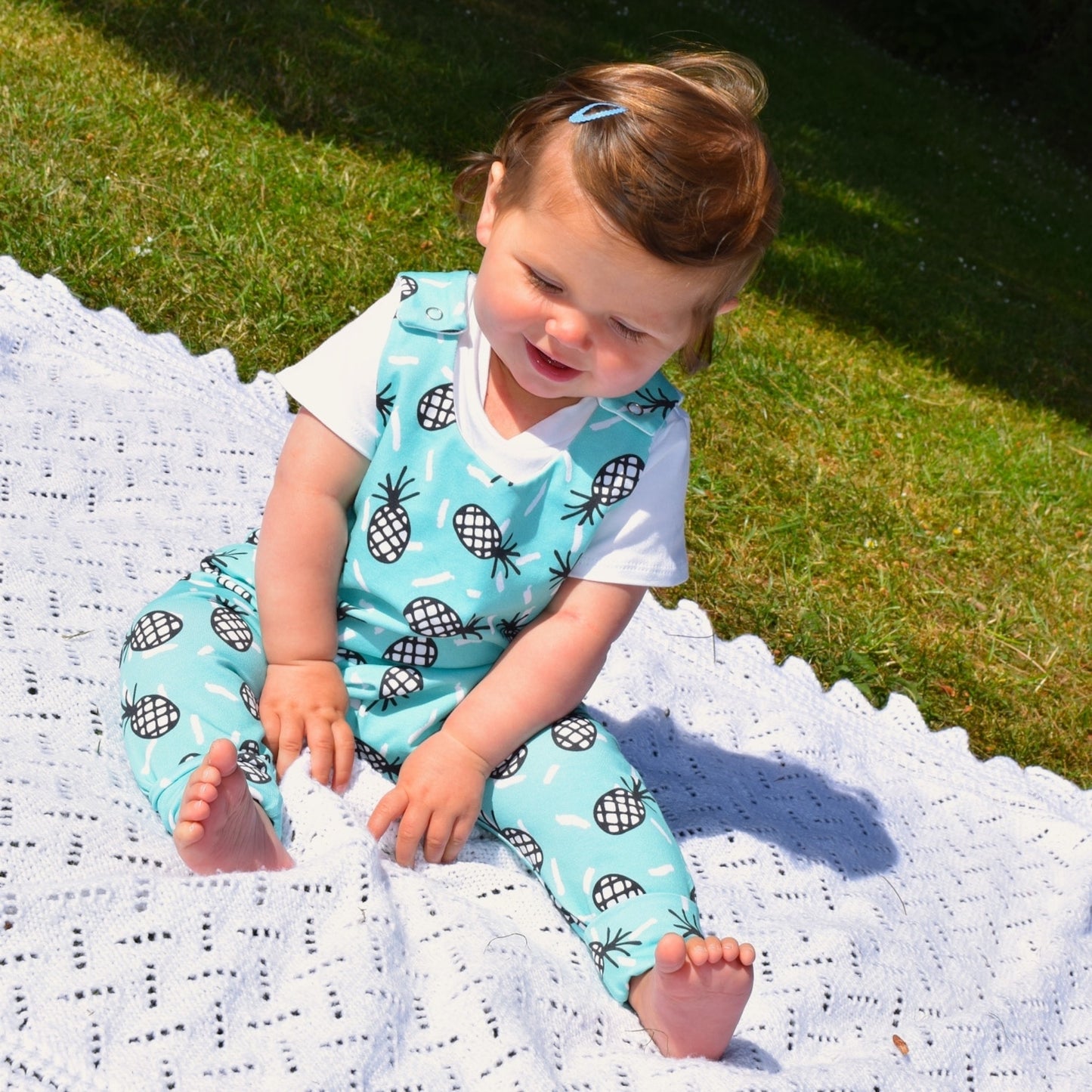 KJF Clothing Organic Romper Pineapples