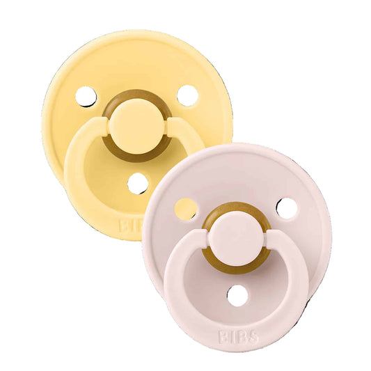 BIBS Latex Dummies 2 Pack Butter & Petal Round