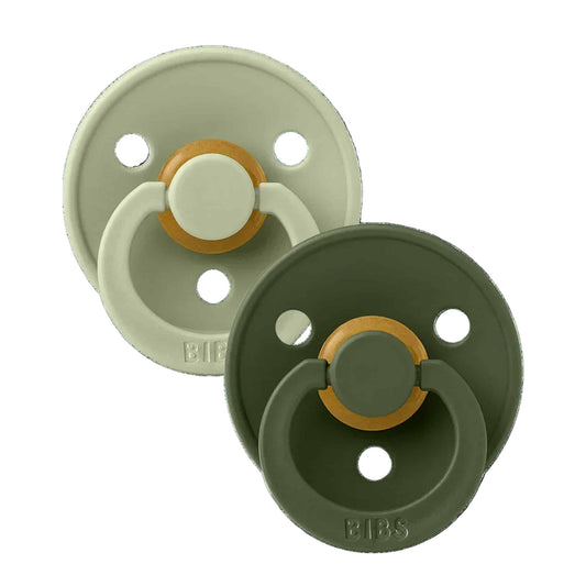 BIBS Latex Dummies 2 Pack Sage & Hunter Green - Round