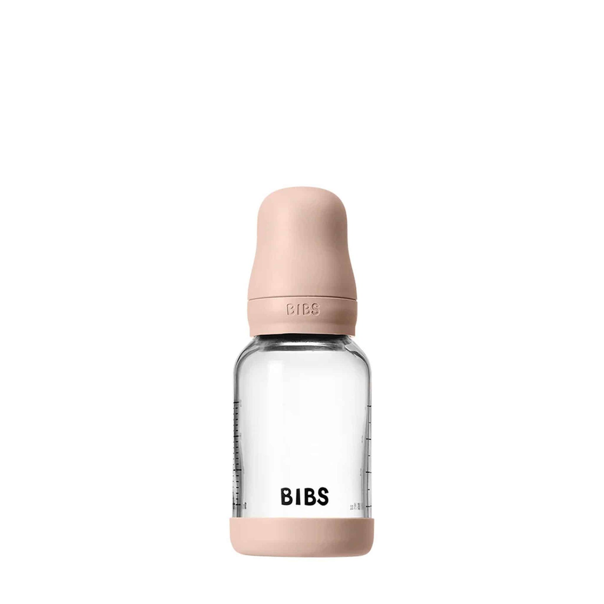 BIBS Glass, Latex Baby Bottle 120ml Blush