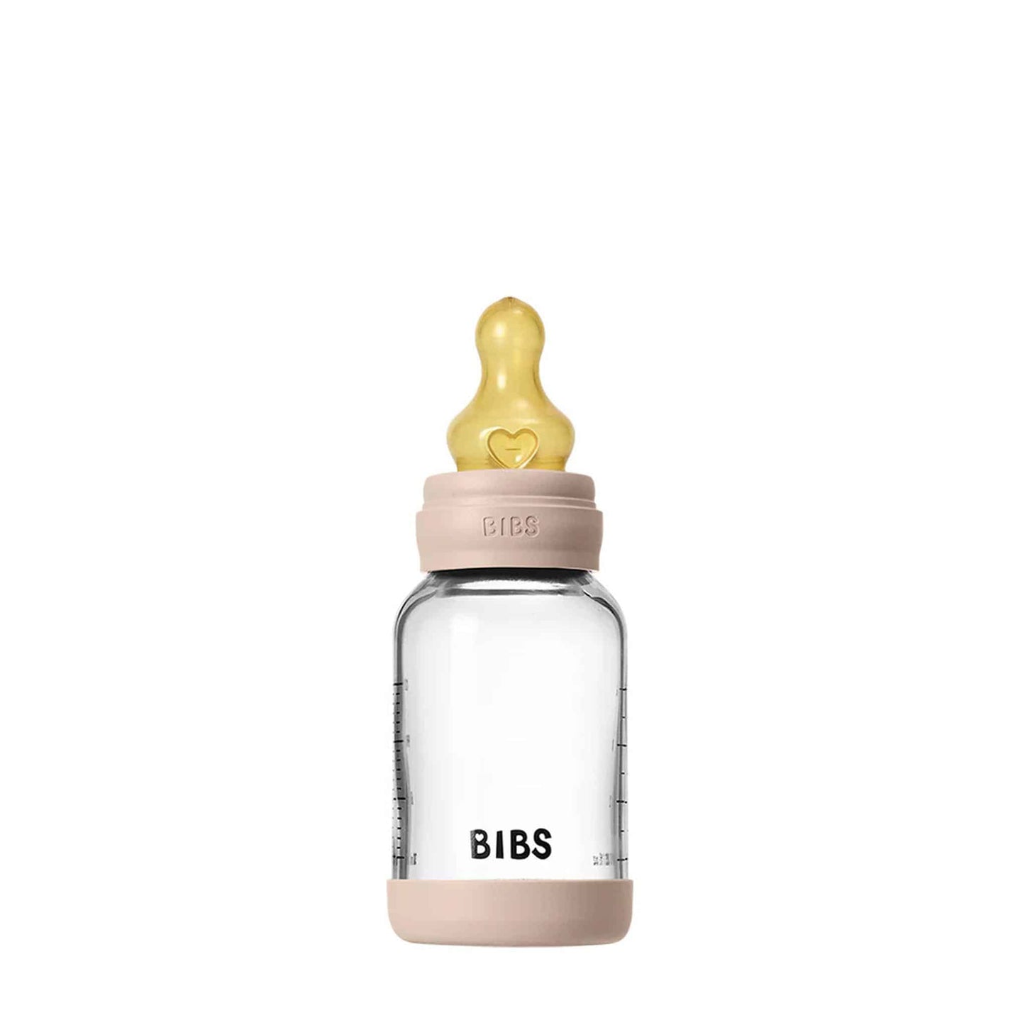 BIBS Glass, Latex Baby Bottle 120ml Blush Teat