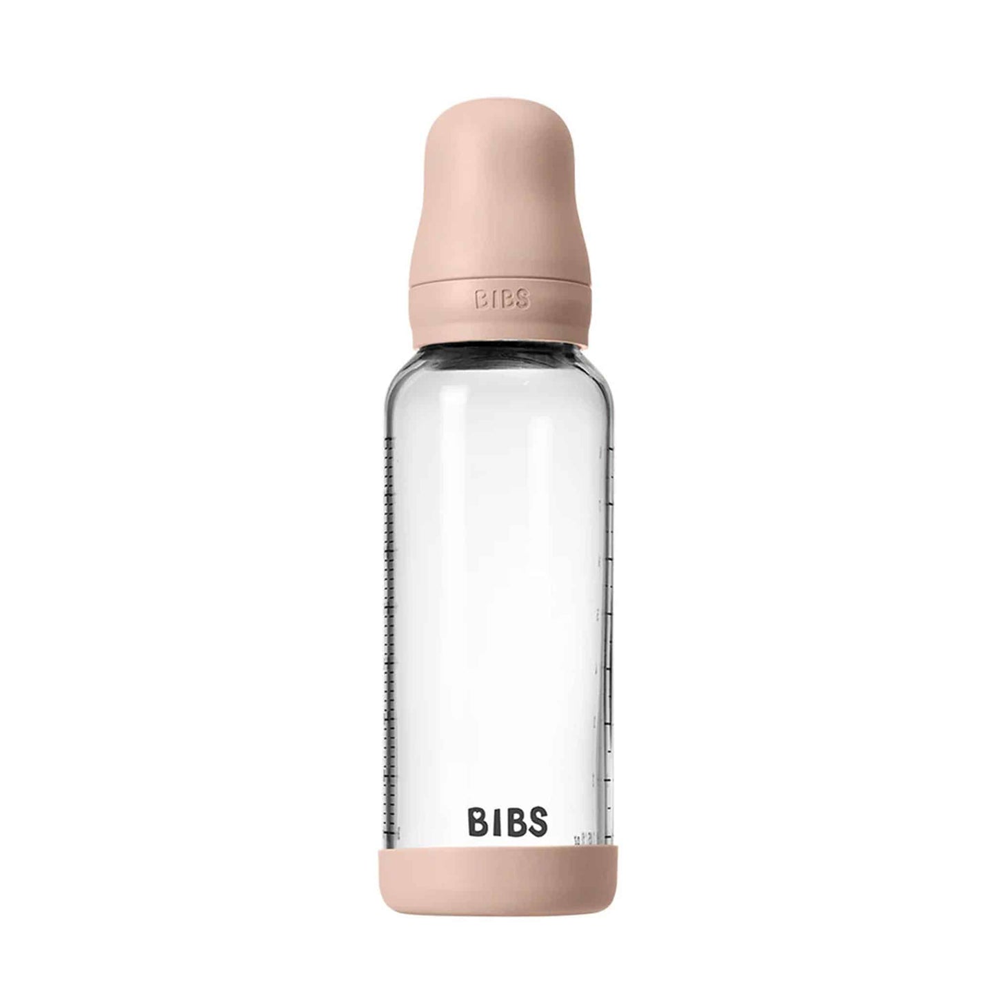 BIBS Glass, Latex Baby Bottle 240ml Blush