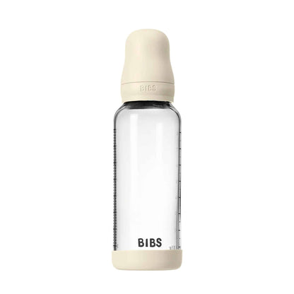 BIBS Glass, Latex Baby Bottle 240ml Ivory