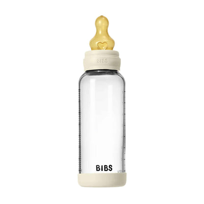  BIBS Glass, Latex Baby Bottle 240ml Ivory Teat