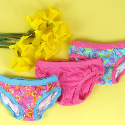 Bright Bots Undies 6 Pack Pink Sunflowers