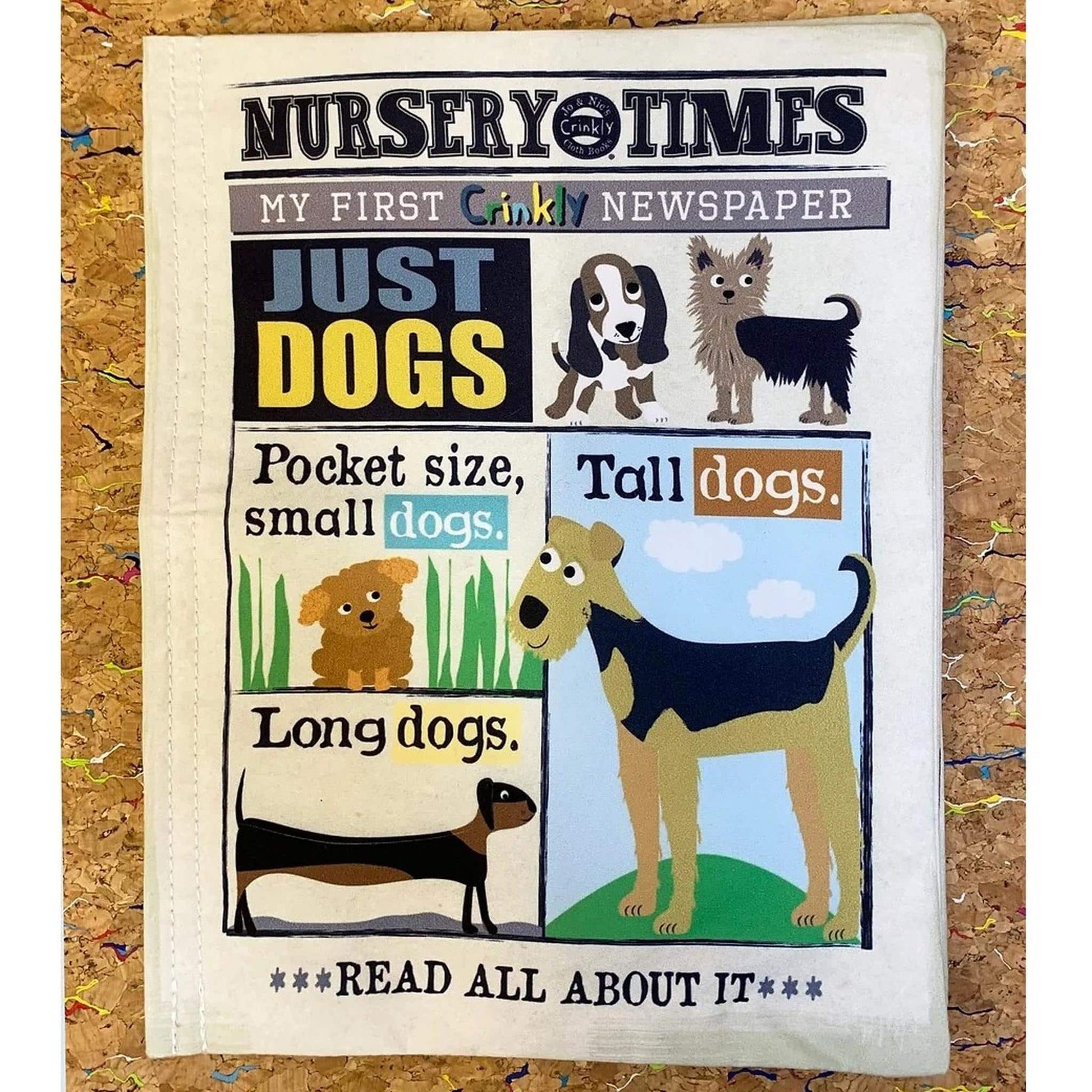 Jo and Nic's Crinkly Cloth Books Nursery Times Just Dogs