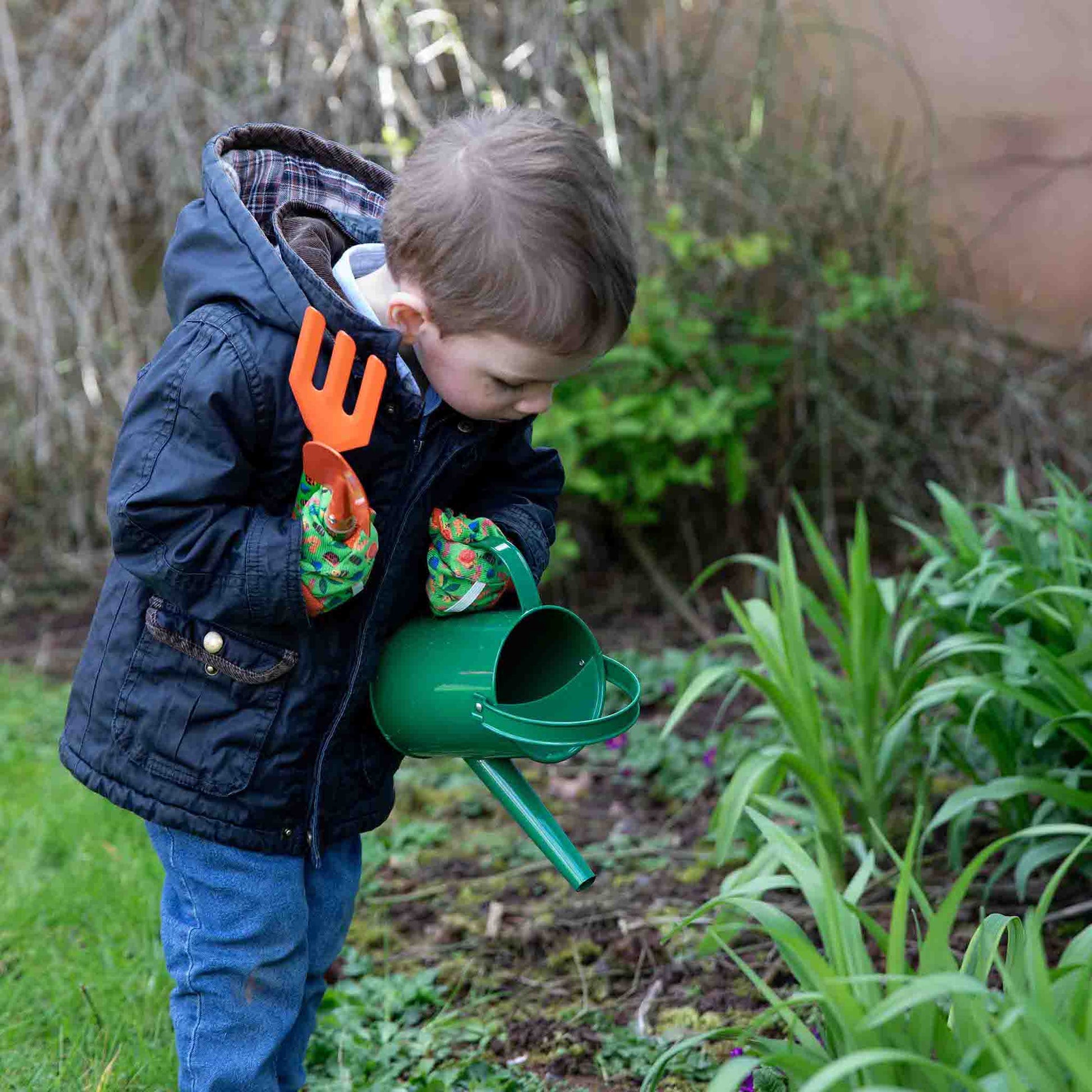 Crocodile Creek Little Gardener Rake and Trowel Set Lifestyle