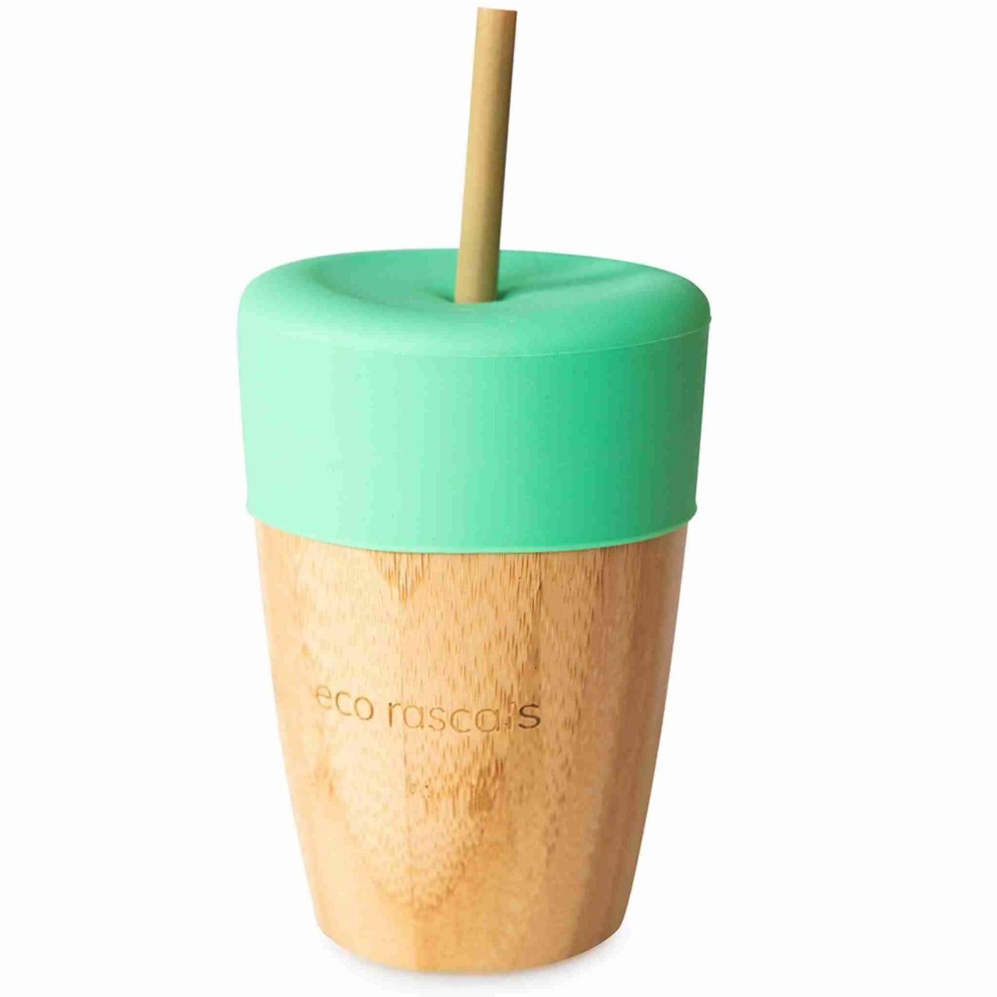 Eco Rascals Bamboo Cup with Straw Feeder Green